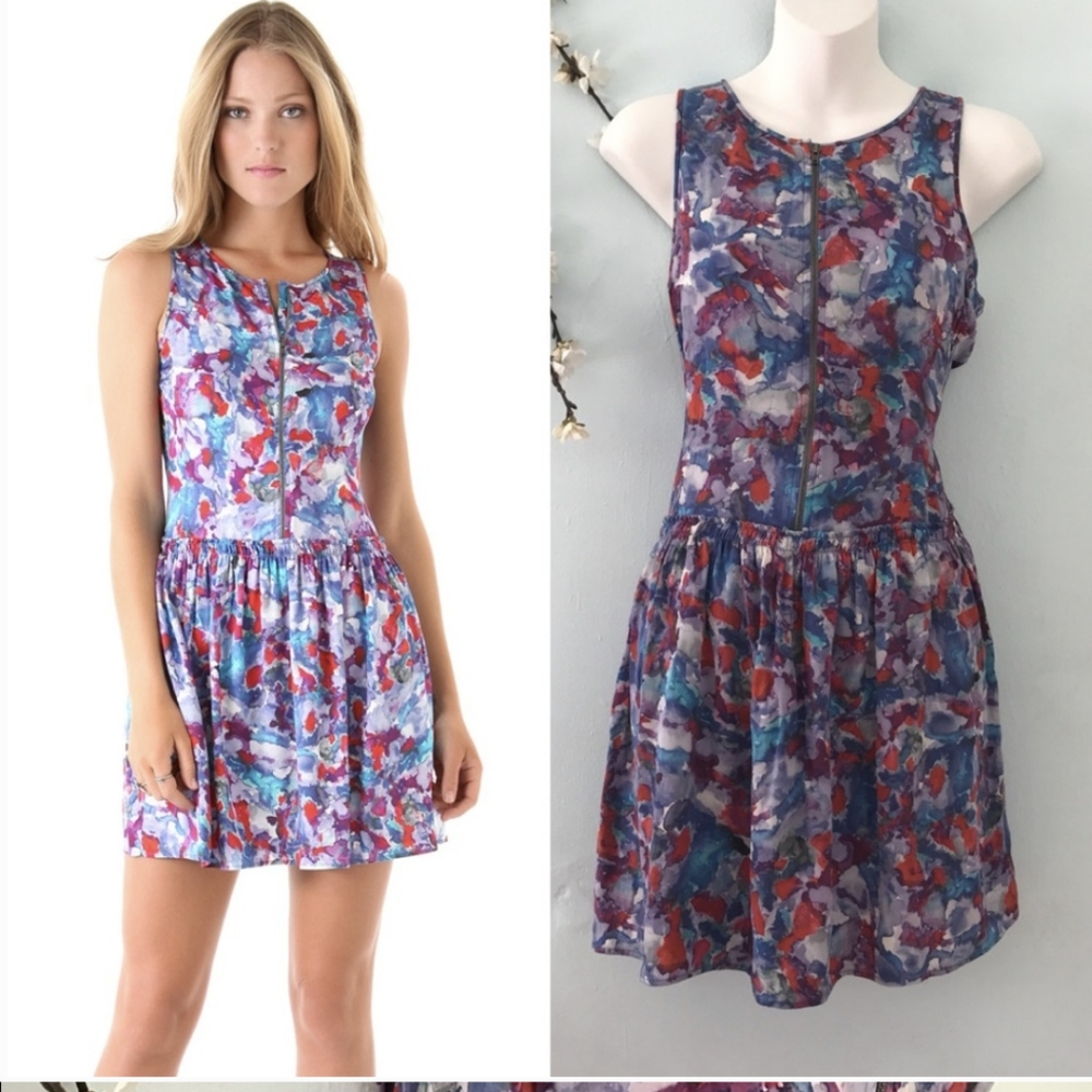 Theory silk floral dress